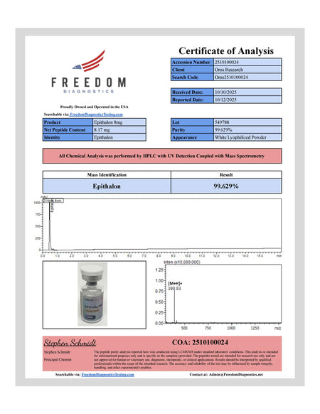 Epithalon (Epitalon) 8mg - OROS Research