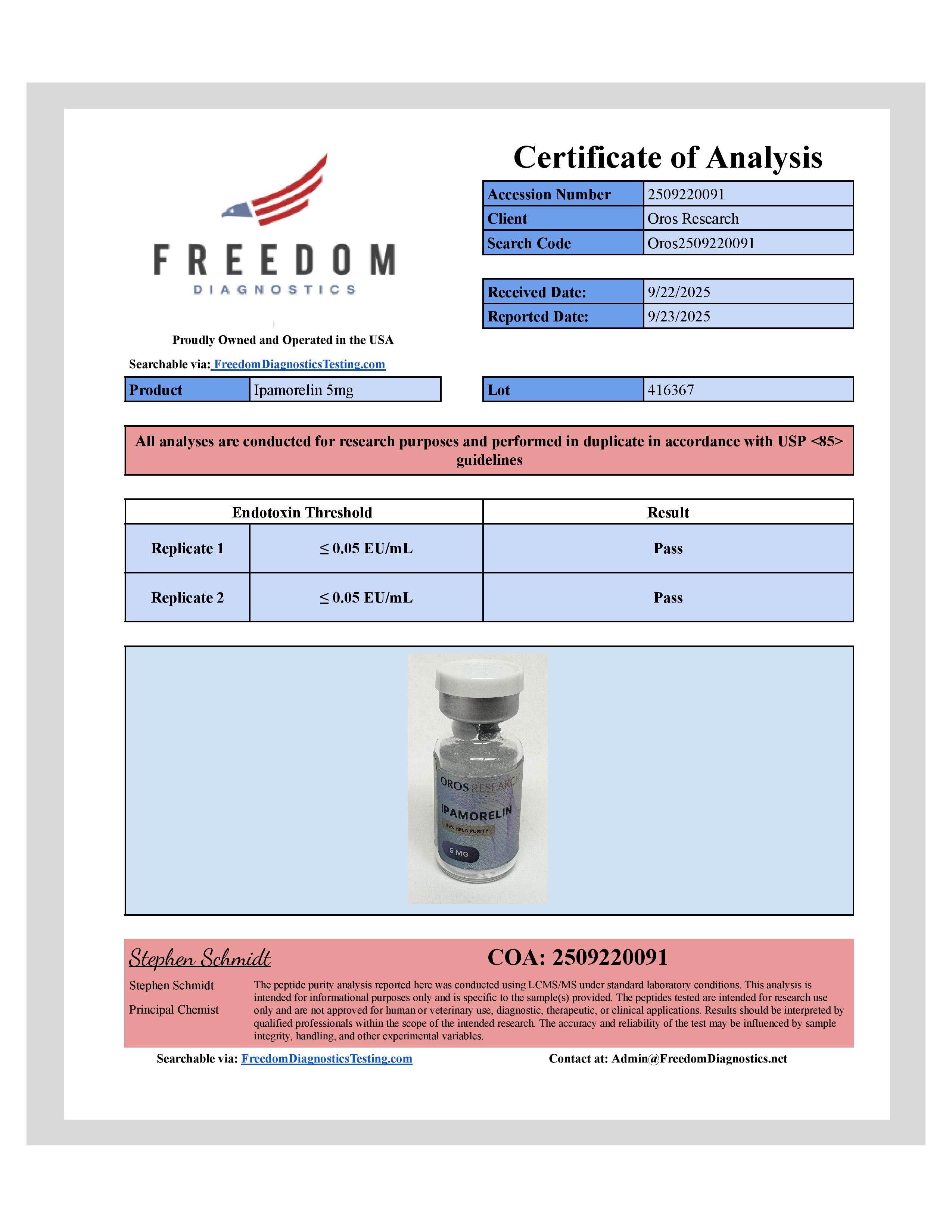 Ipamorelin 5mg - OROS Research