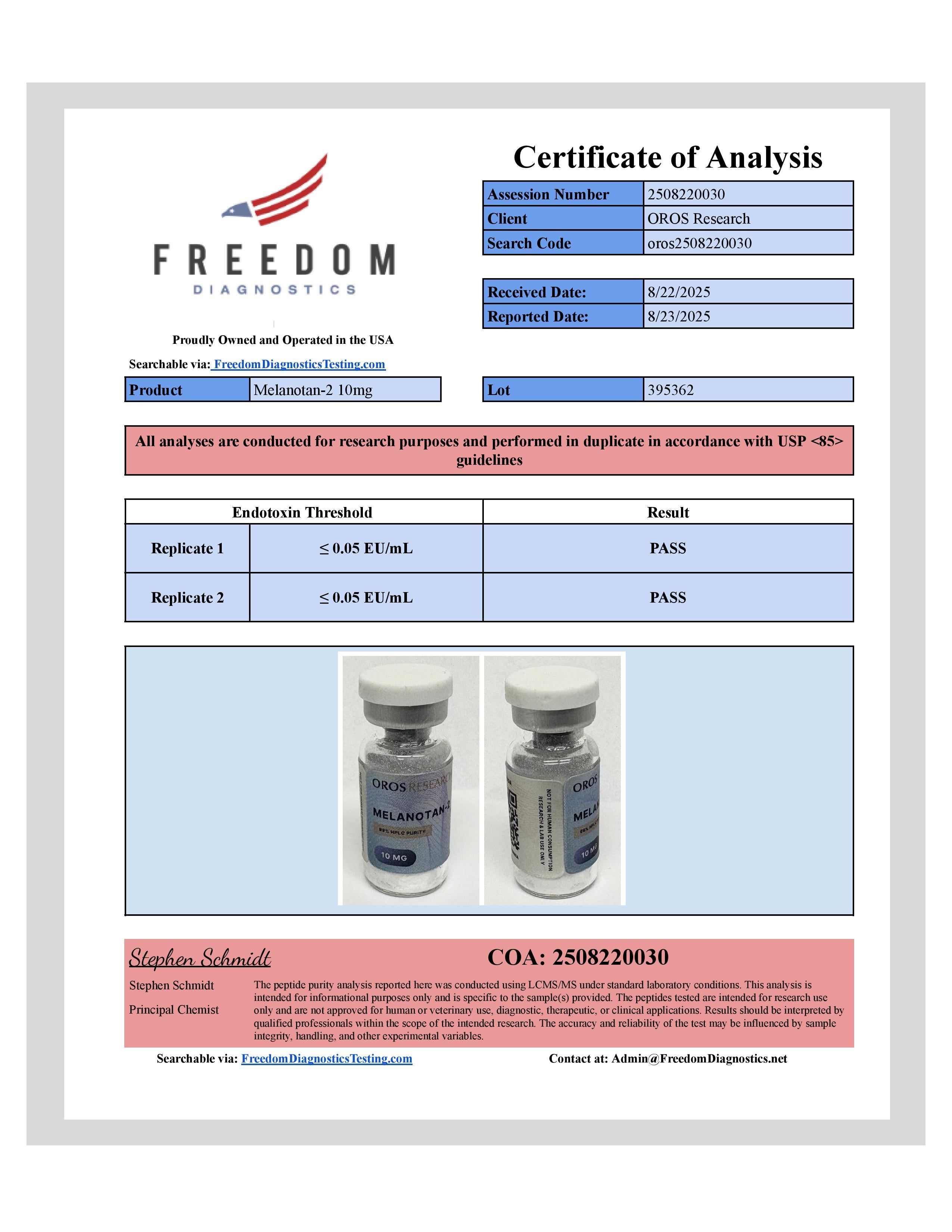 Melanotan-2 10mg - OROS Research