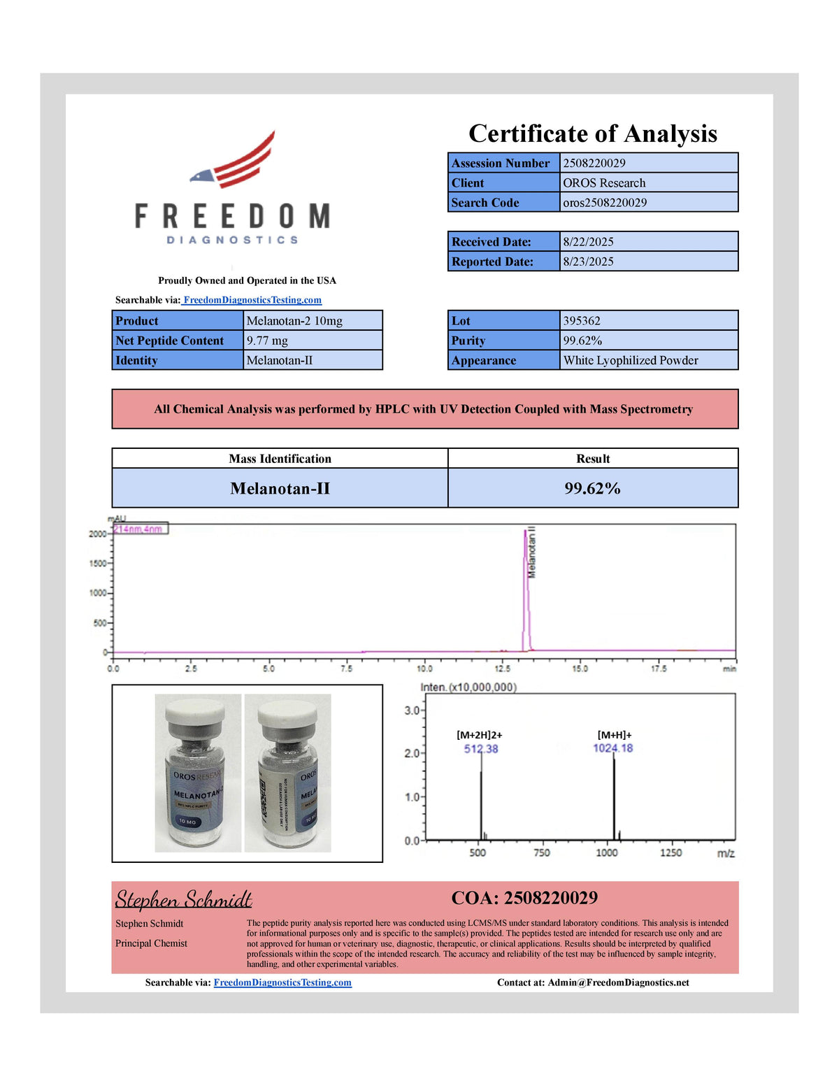Melanotan-2 10mg - OROS Research