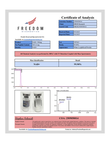 NAD+ 500mg - OROS Research