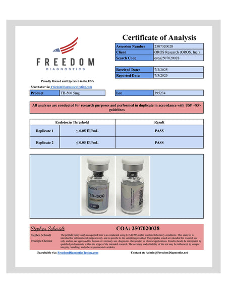TB-500 (Thymosin Beta-4) 5mg - OROS Research