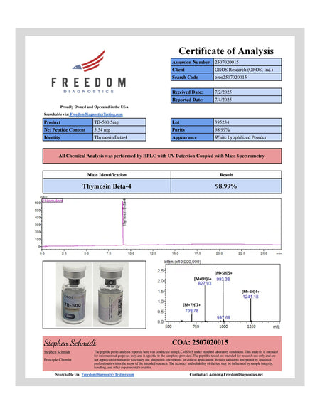 TB-500 (Thymosin Beta-4) 5mg - OROS Research