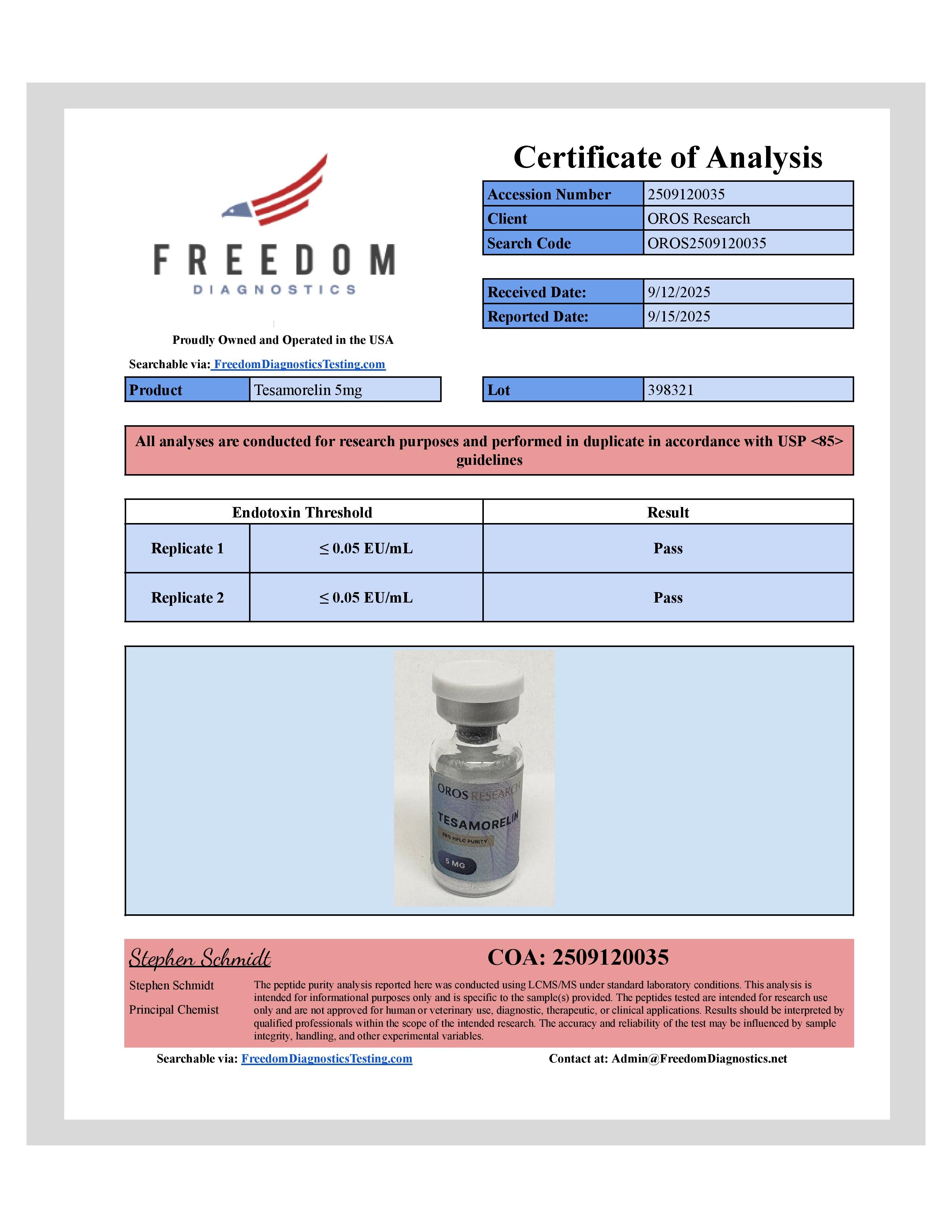 Tesamorelin 5mg - OROS Research
