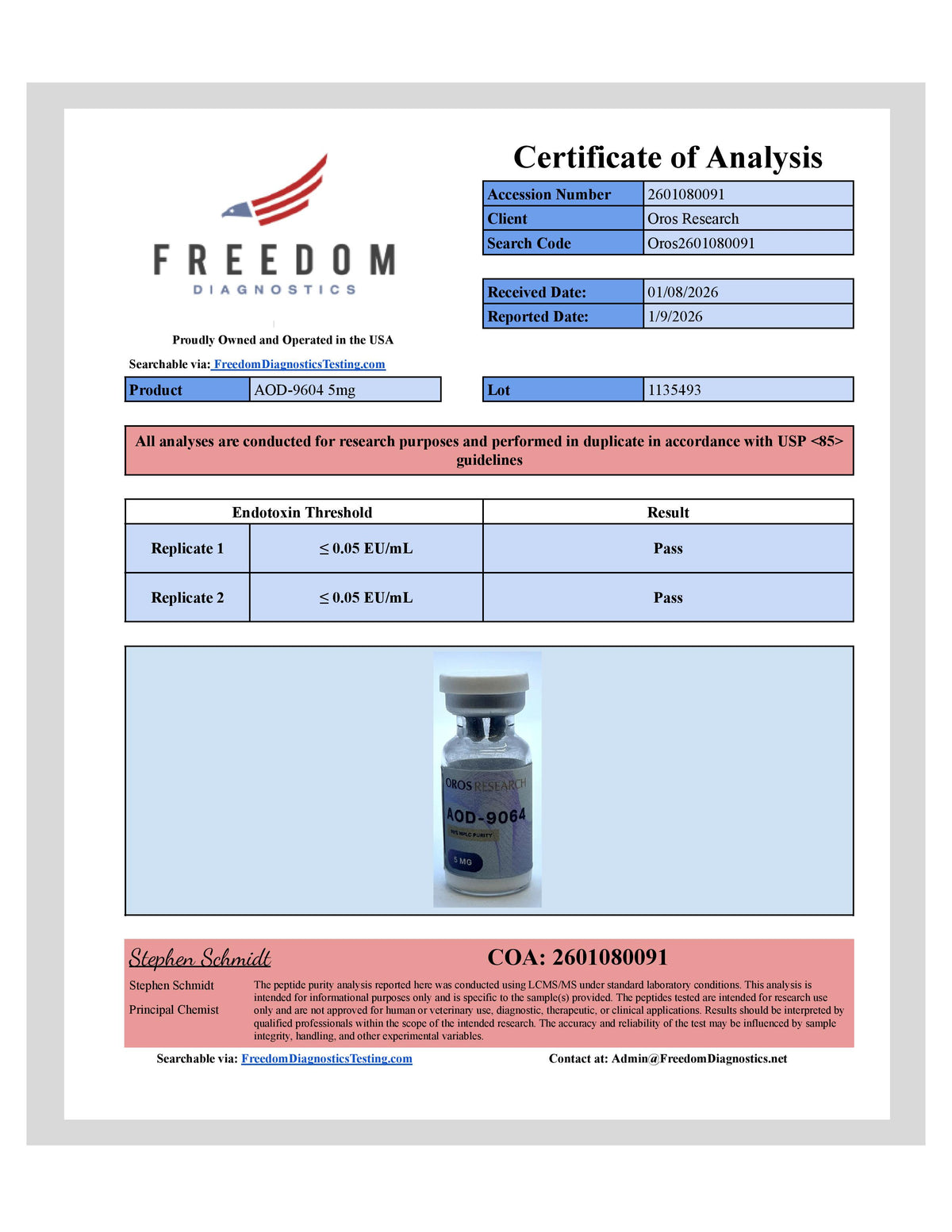 AOD-9604 5mg - OROS Research