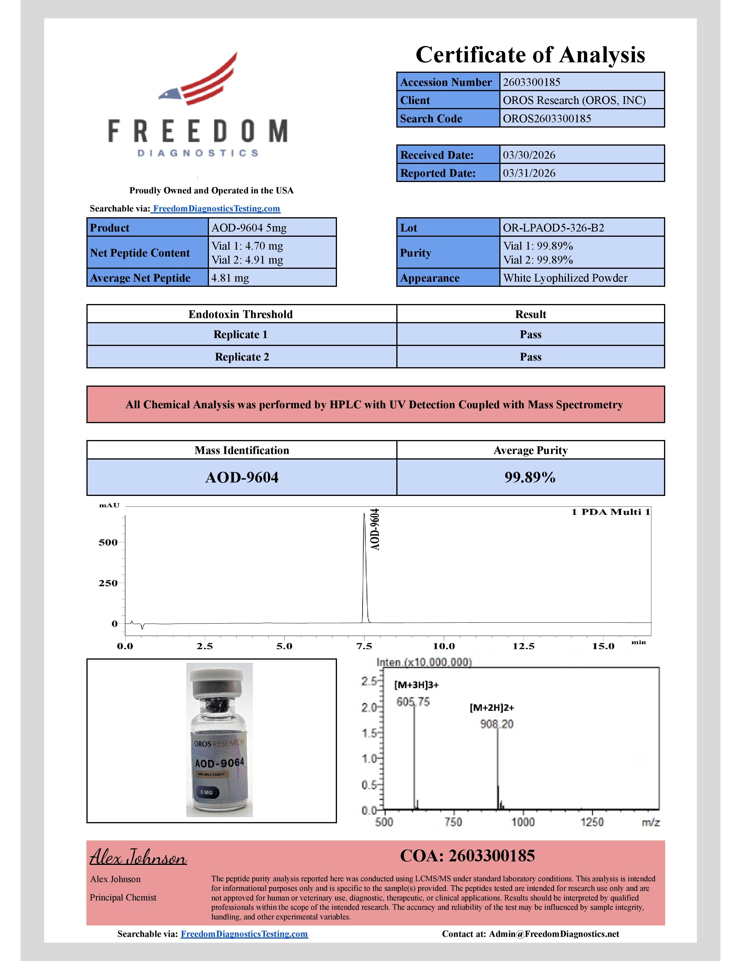 AOD-9604 5mg - OROS Research