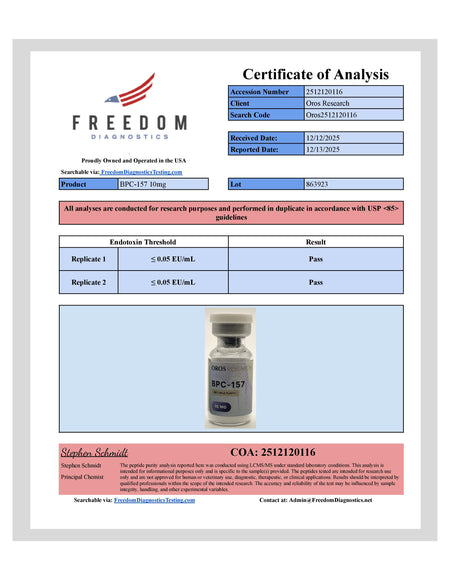 BPC-157 10mg - OROS Research