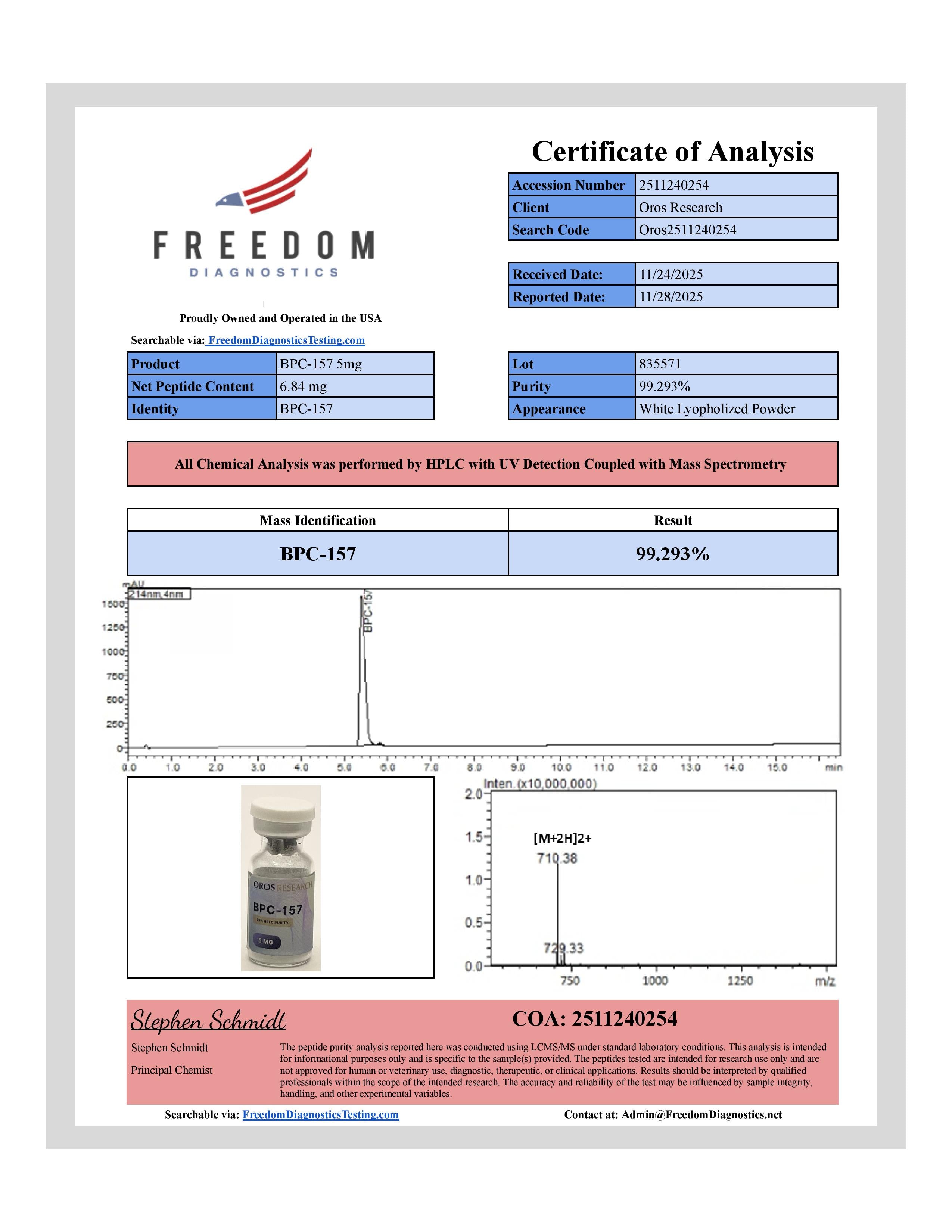 BPC-157 5mg - OROS Research