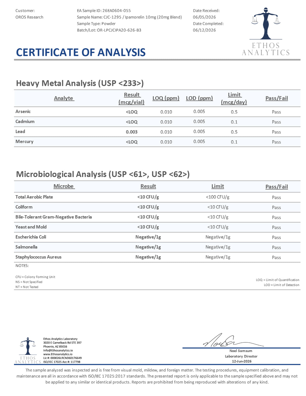 ipamorelin coa CJC-1295 / Spray : Tested Research spray CJC-1295 10mg, Ipamorelin 10mg (20mg