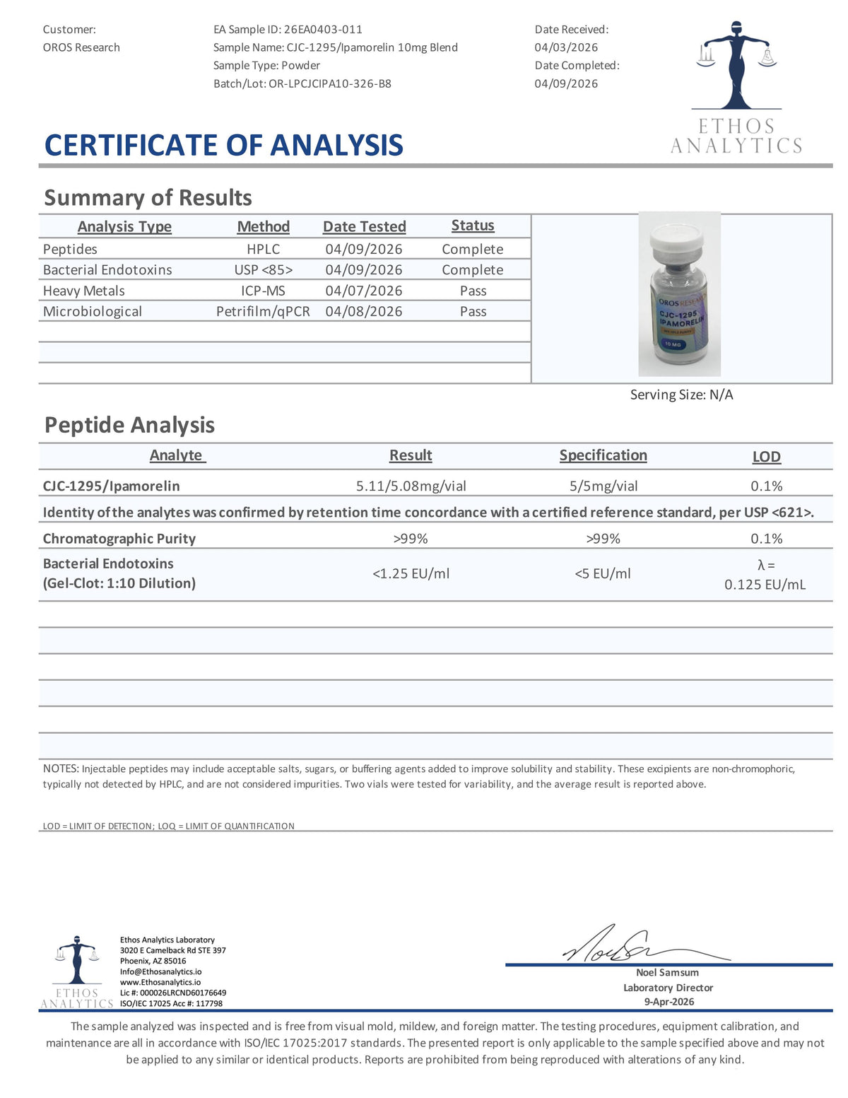 CJC-1295 5mg, Ipamorelin 5mg (10mg Blend) - High-Purity, U.S.-Made Research Peptides | OROS Research CJC-1295 5mg, Ipamorelin 5mg (10mg Blend) - High-Purity, U.S.-Made Research Peptides | OROS Research