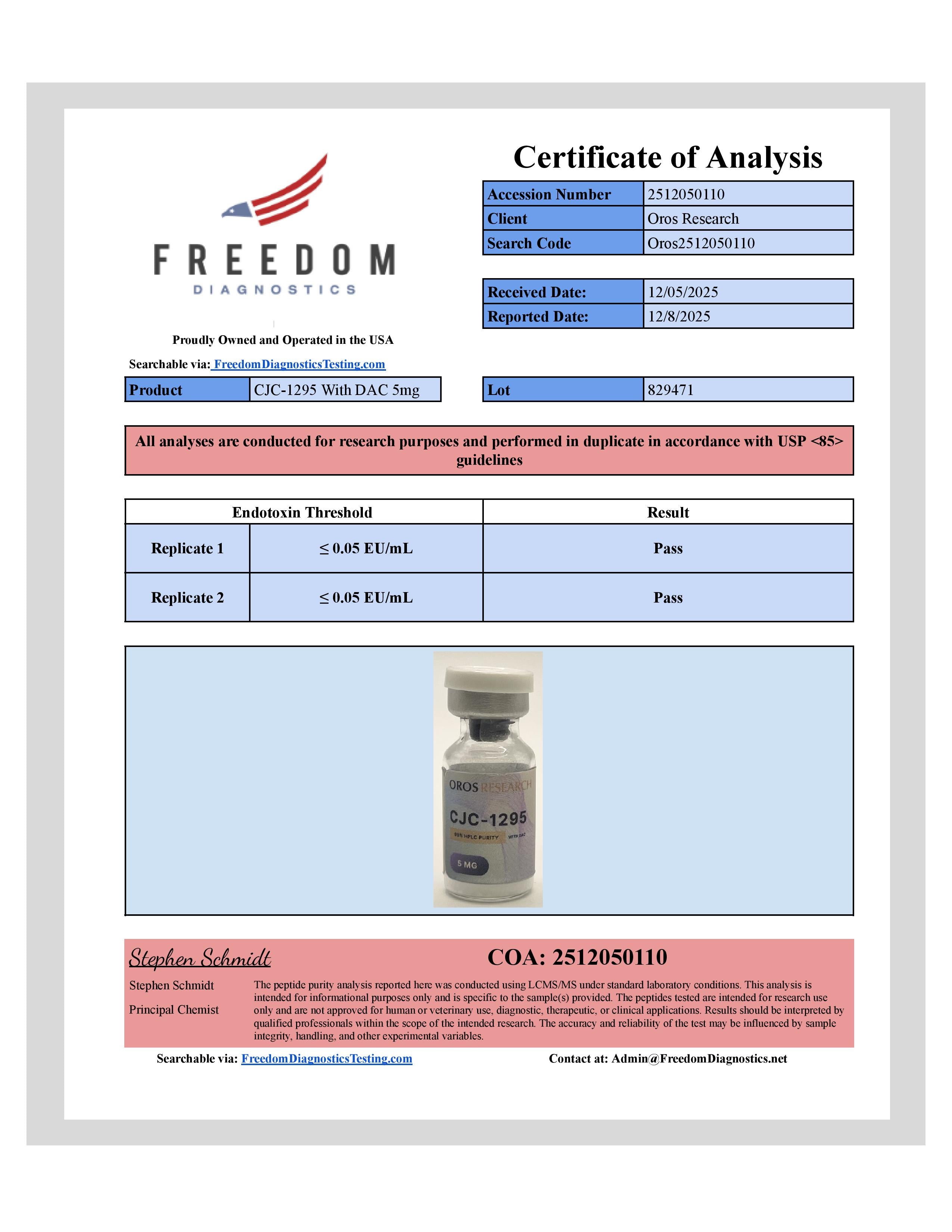 CJC-1295 DAC 5mg - OROS Research