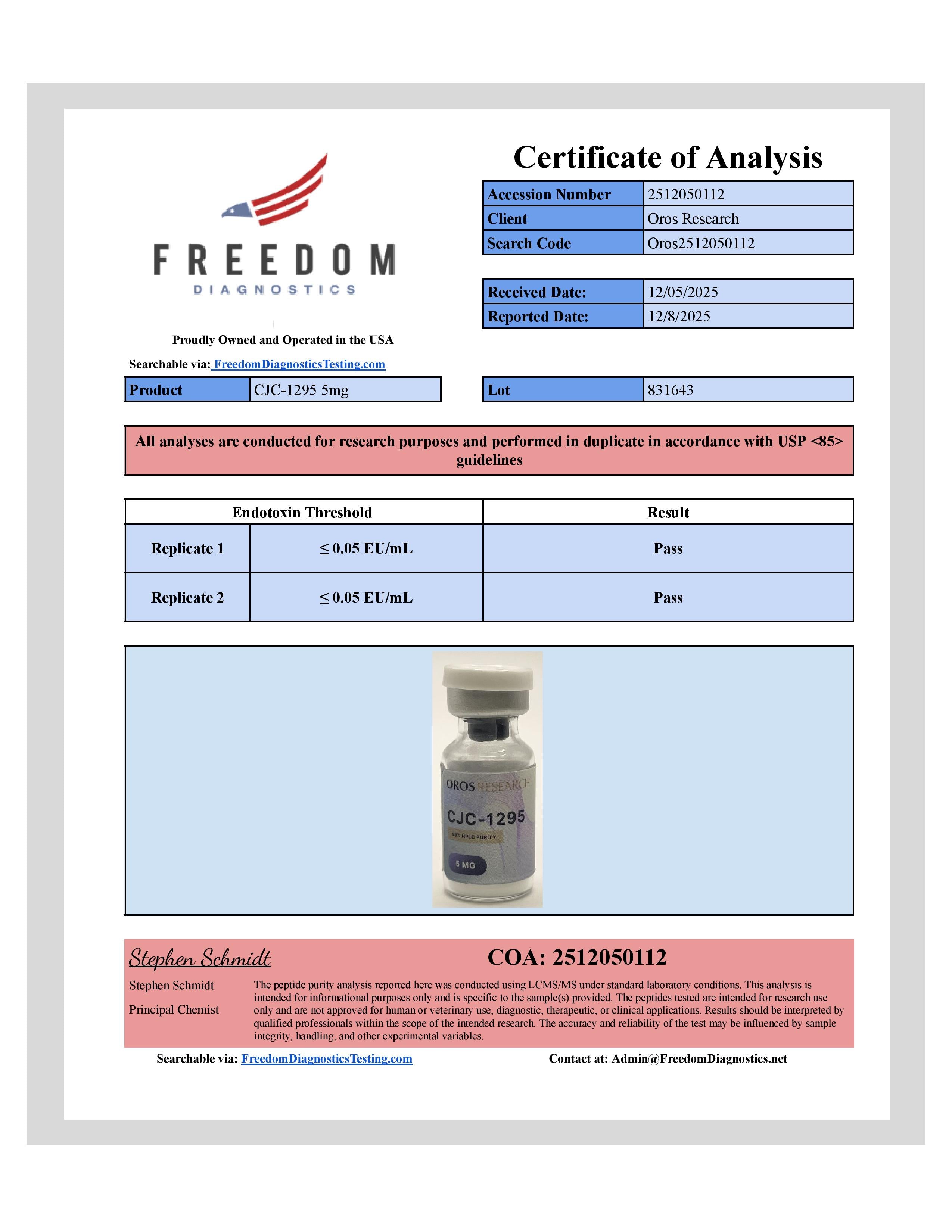 CJC-1295 (No DAC) 5mg - OROS Research