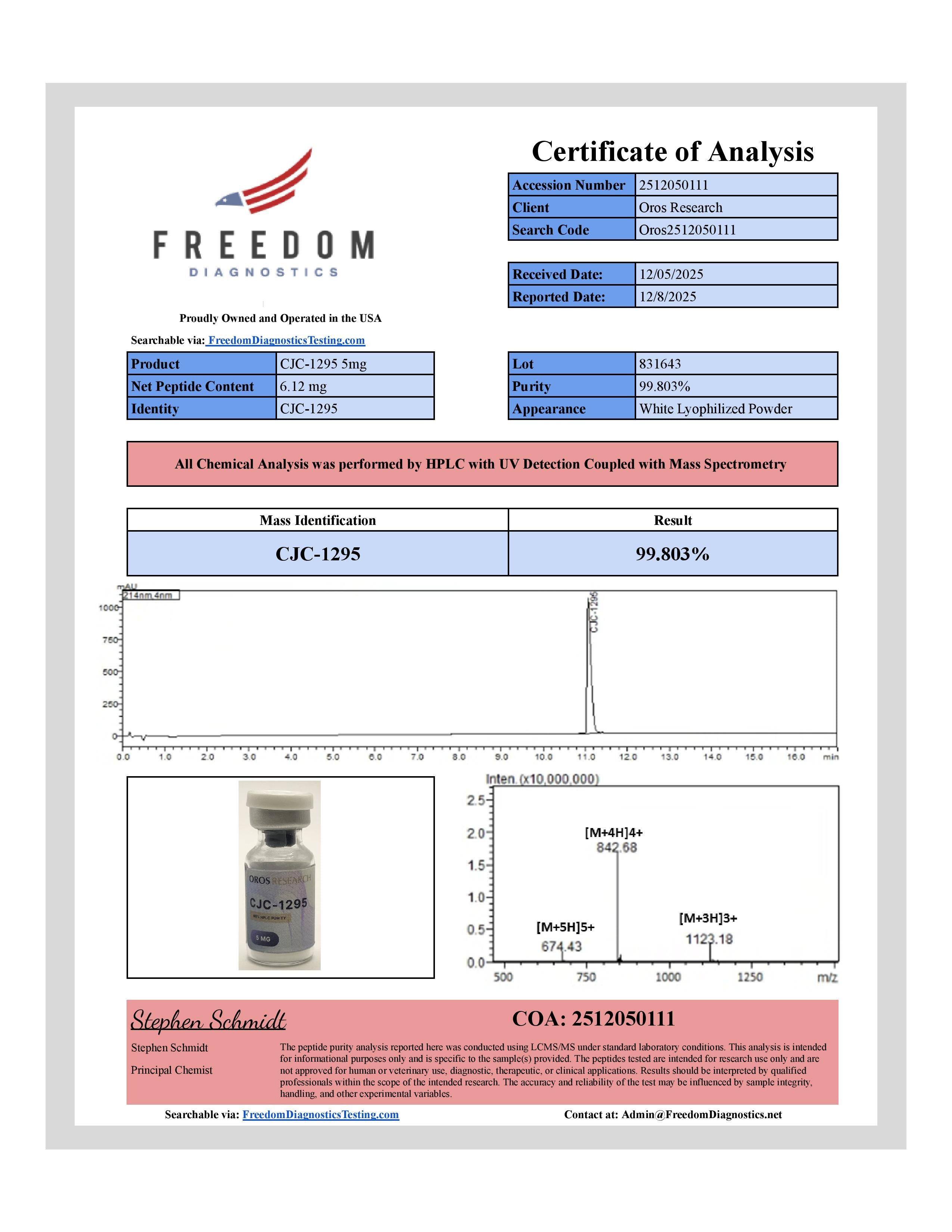 CJC-1295 (No DAC) 5mg - OROS Research
