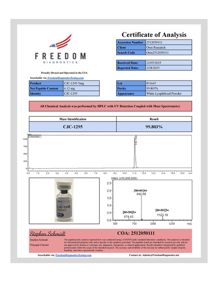 CJC-1295 (No DAC) 5mg - OROS Research