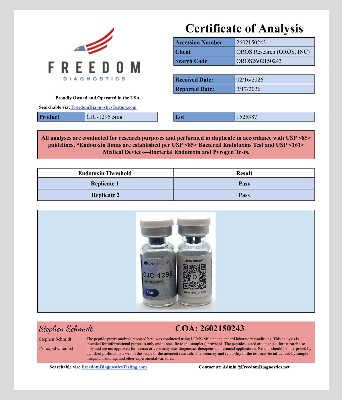 CJC-1295 (No DAC) 5mg - OROS Research