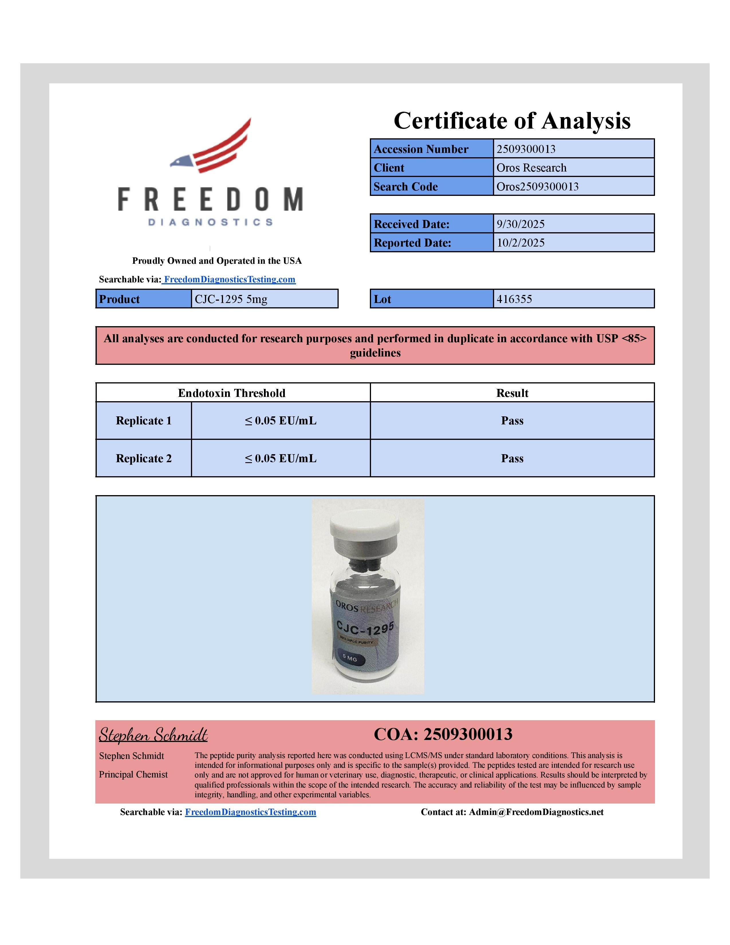 CJC-1295 (No DAC) 5mg - OROS Research