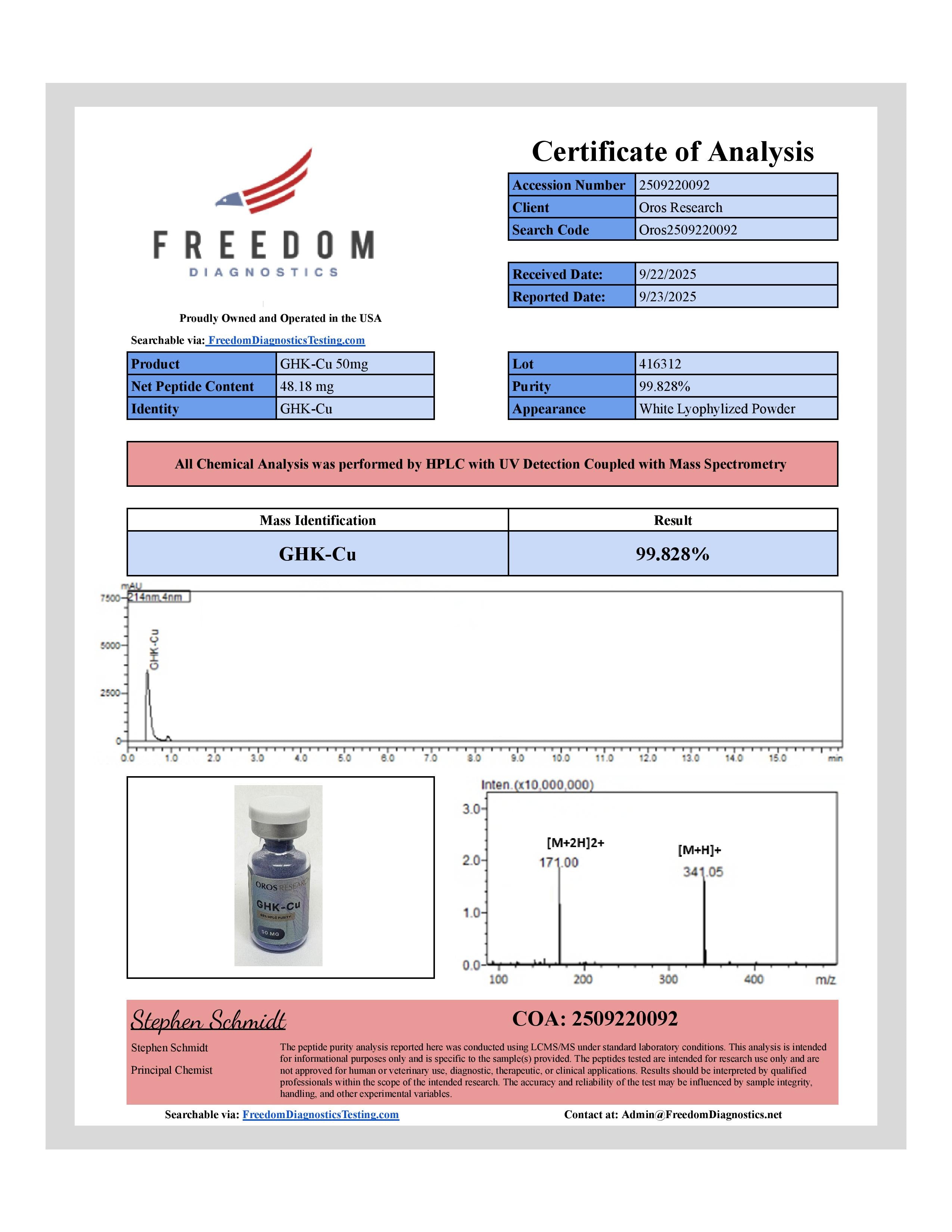 GHK‐Cu 50mg - OROS Research