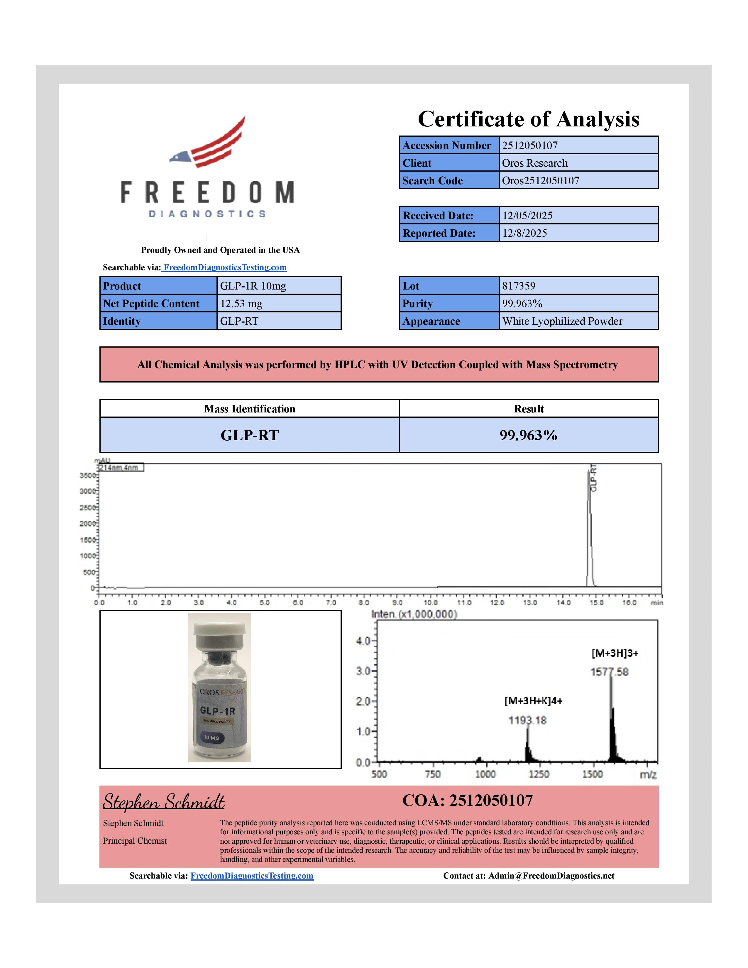 GLP-1R 10mg - OROS Research