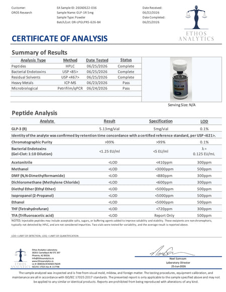 GLP-1R (GLP3) 5mg - OROS Research