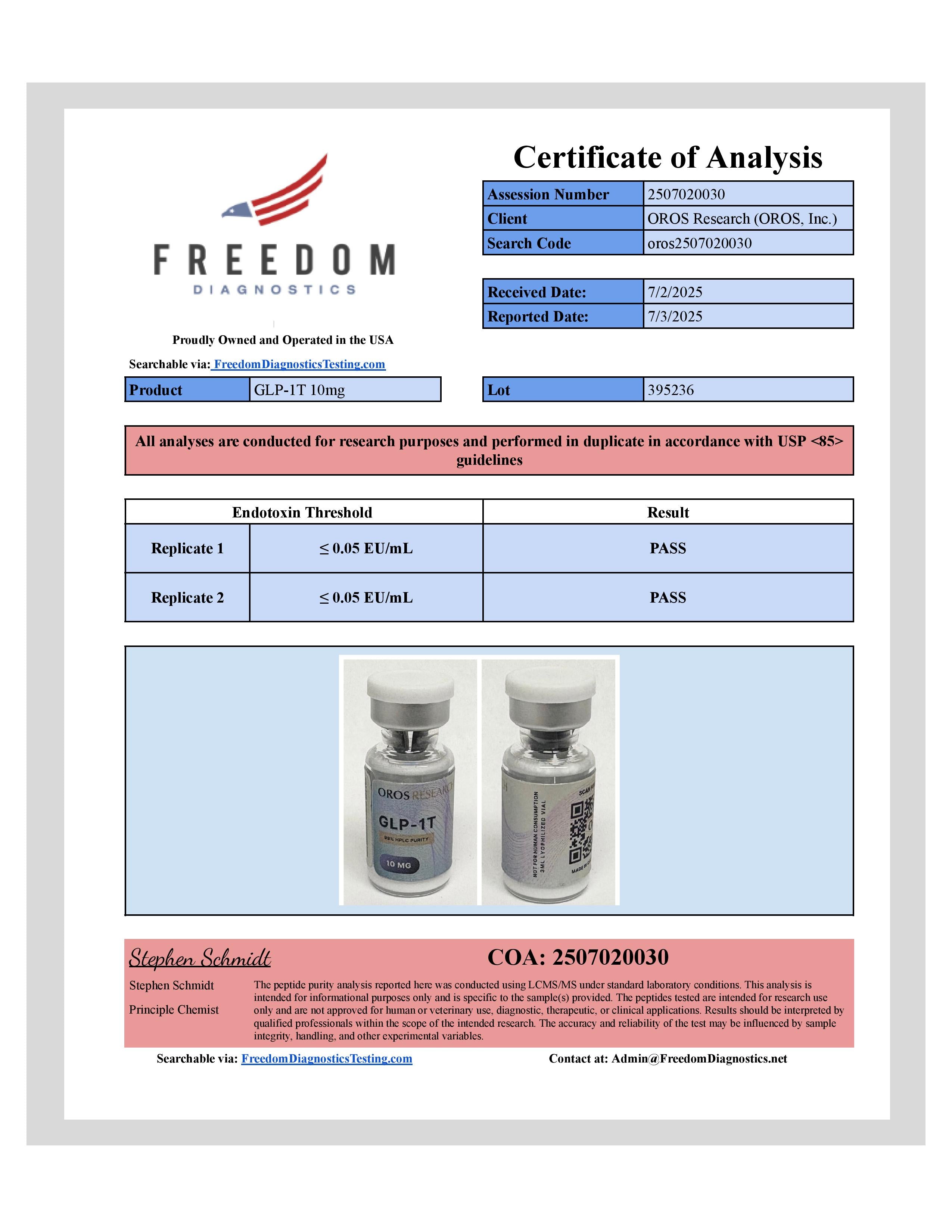 GLP-1T 10mg - OROS Research