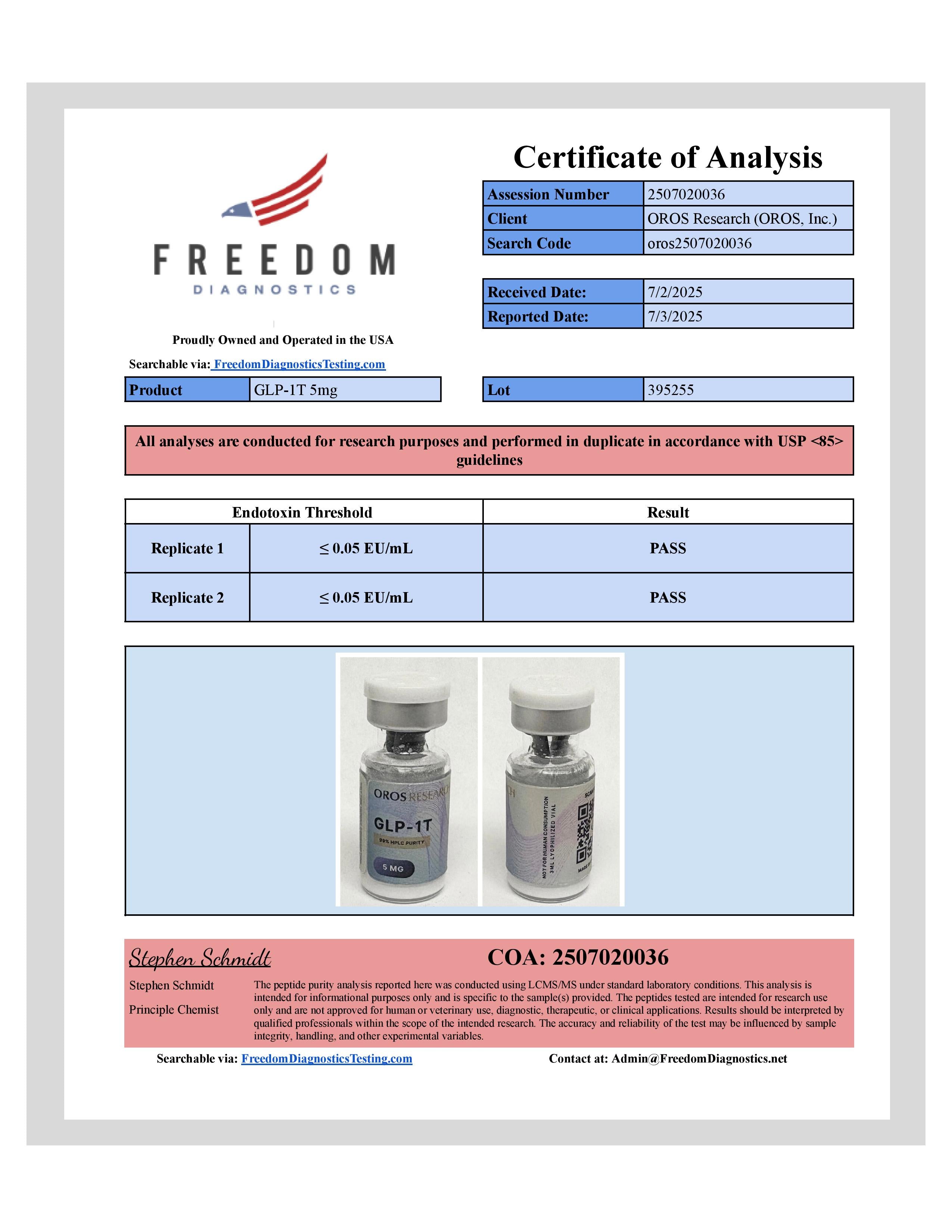 GLP-1T 5mg - OROS Research