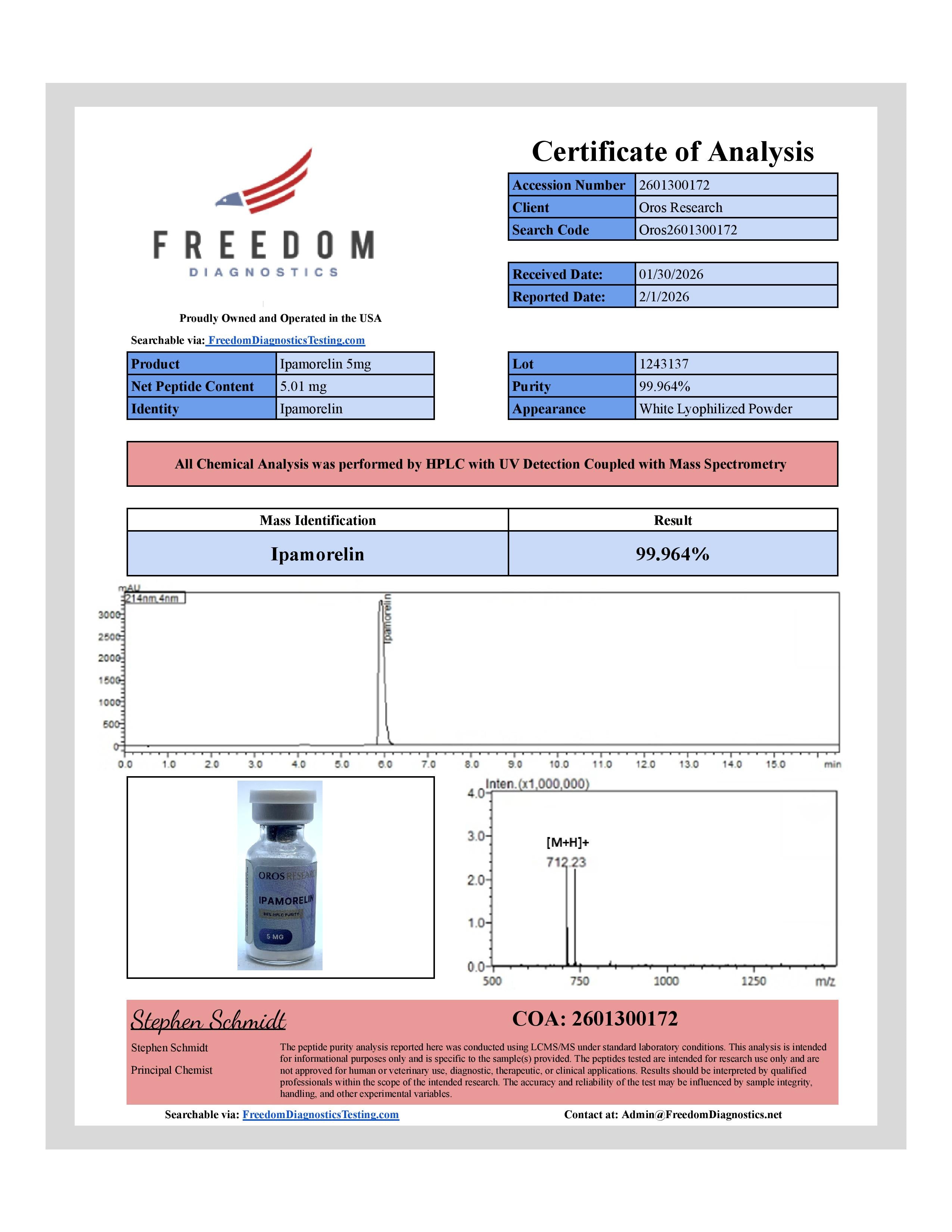 Ipamorelin 5mg - OROS Research