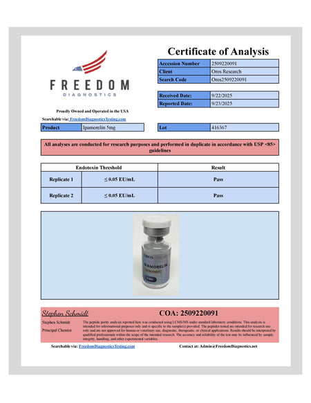 Ipamorelin 5mg - OROS Research
