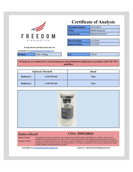 NAD+ 500mg - OROS Research
