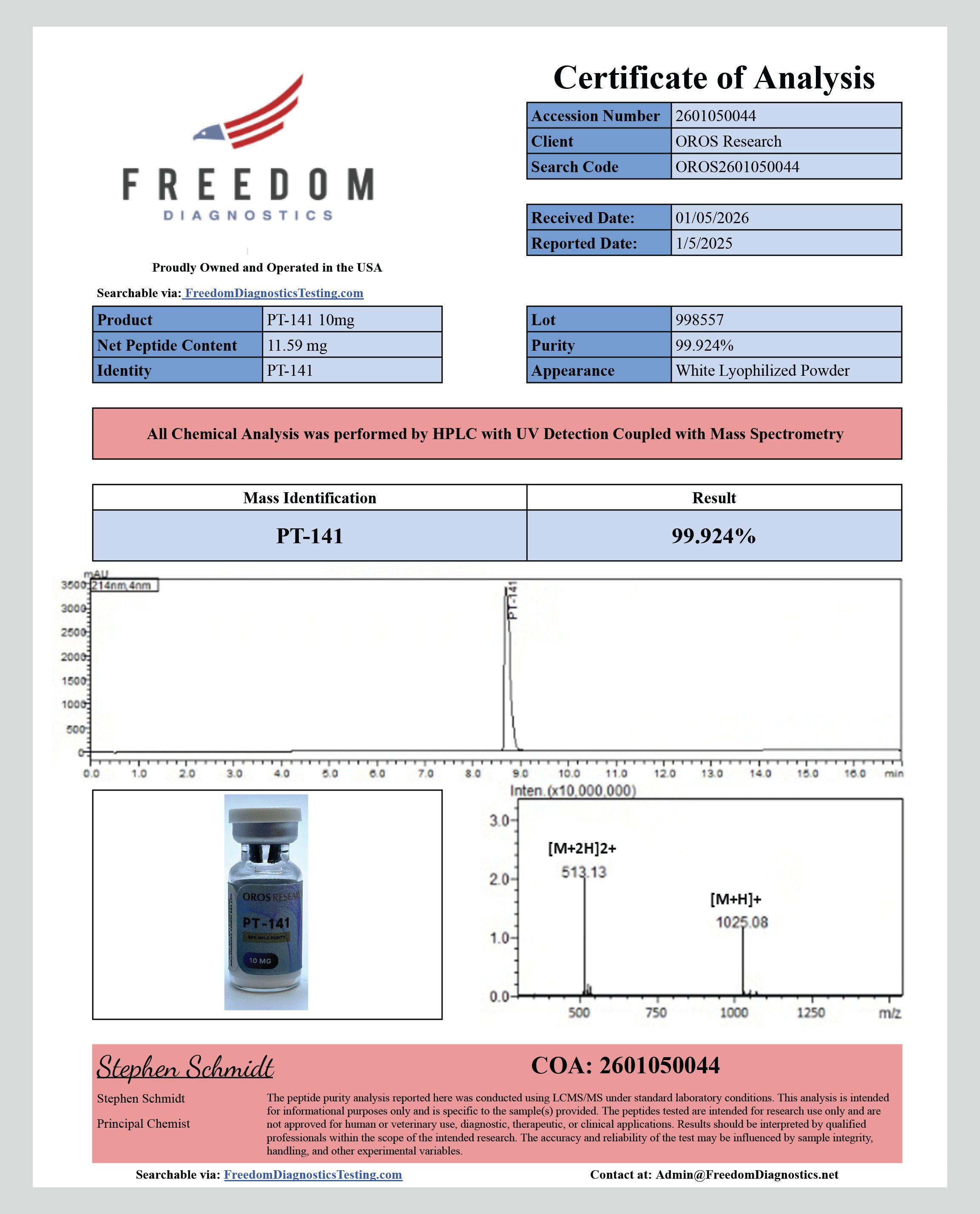 PT-141 10mg - OROS Research