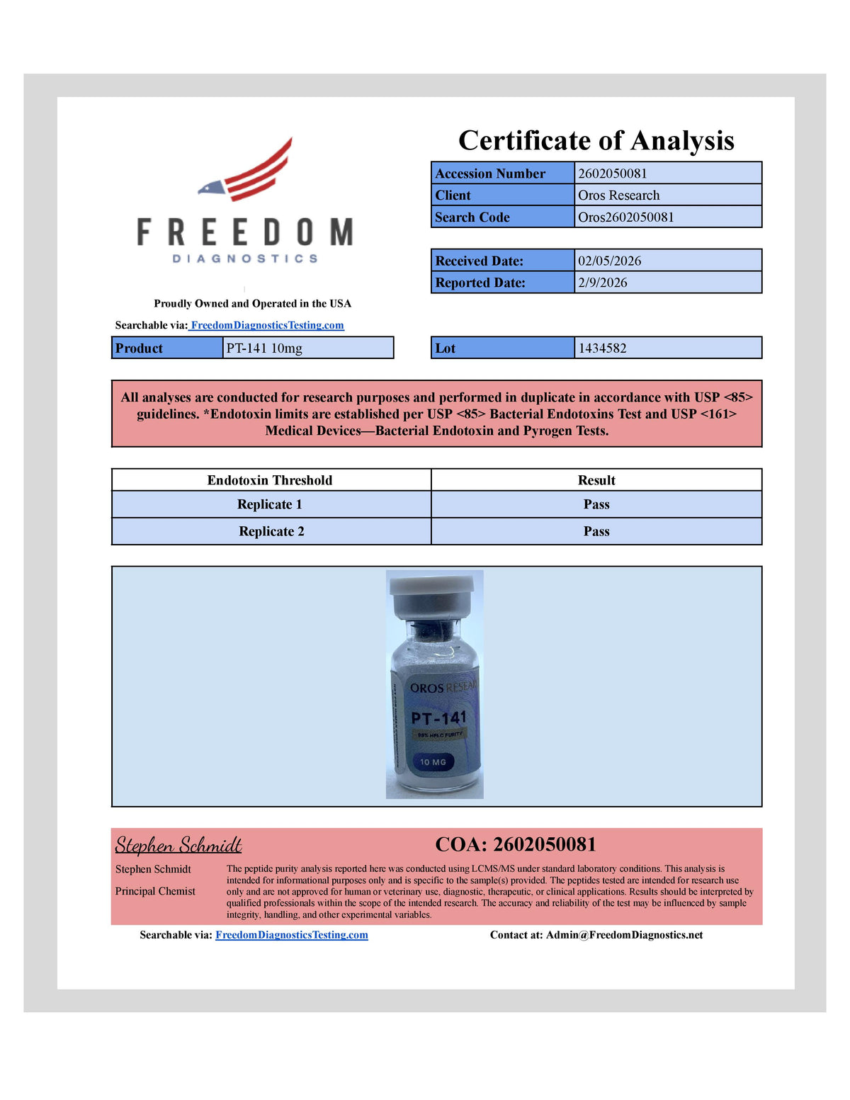 PT-141 10mg - OROS Research