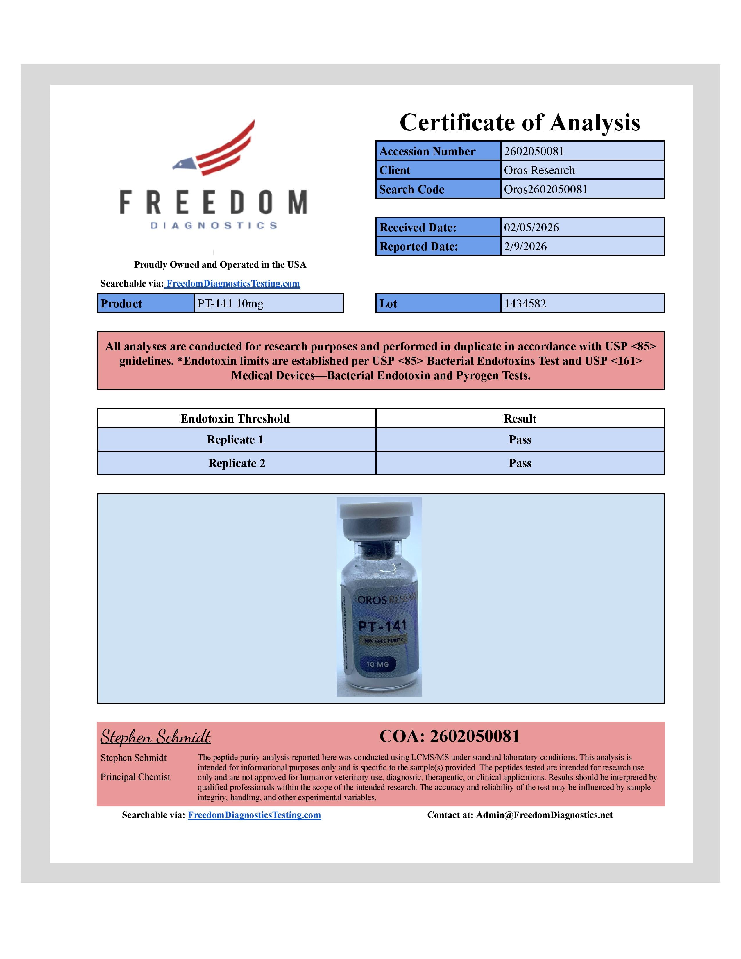 PT-141 10mg - OROS Research
