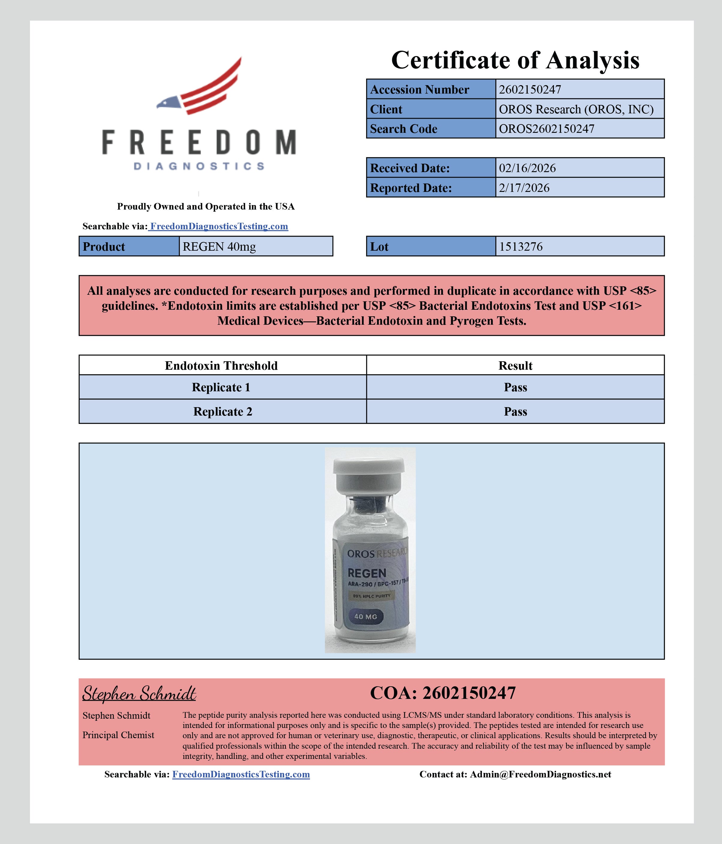 Regen - ARA-290 30mg, BPC-157 5mg, TB-500 5mg (40mg Blend) - OROS Research