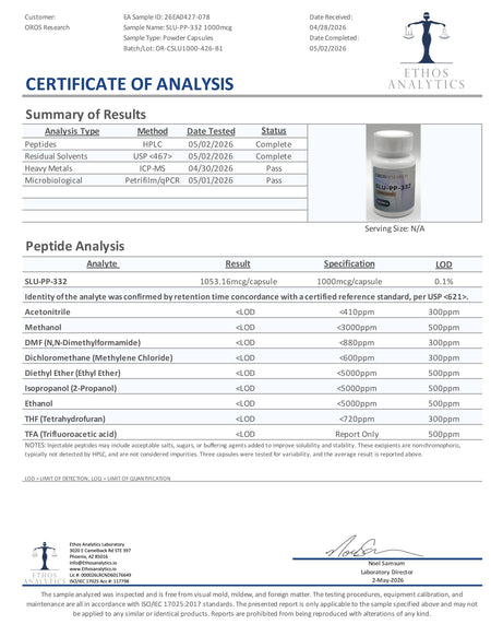 SLU-PP-332 1000mcg (60 Capsules) - OROS Research