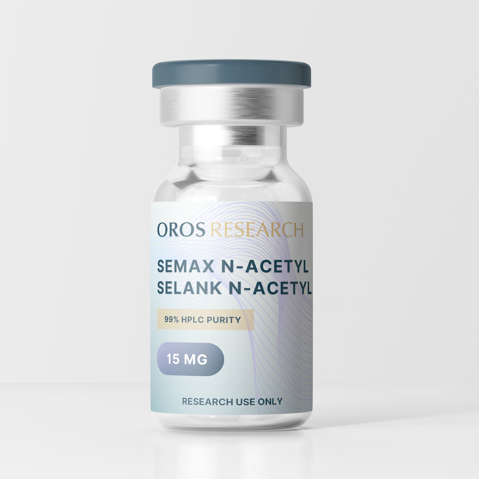Semax N-Acetyl 9mg, Selank N-Acetyl 6mg (15mg Blend) - OROS Research