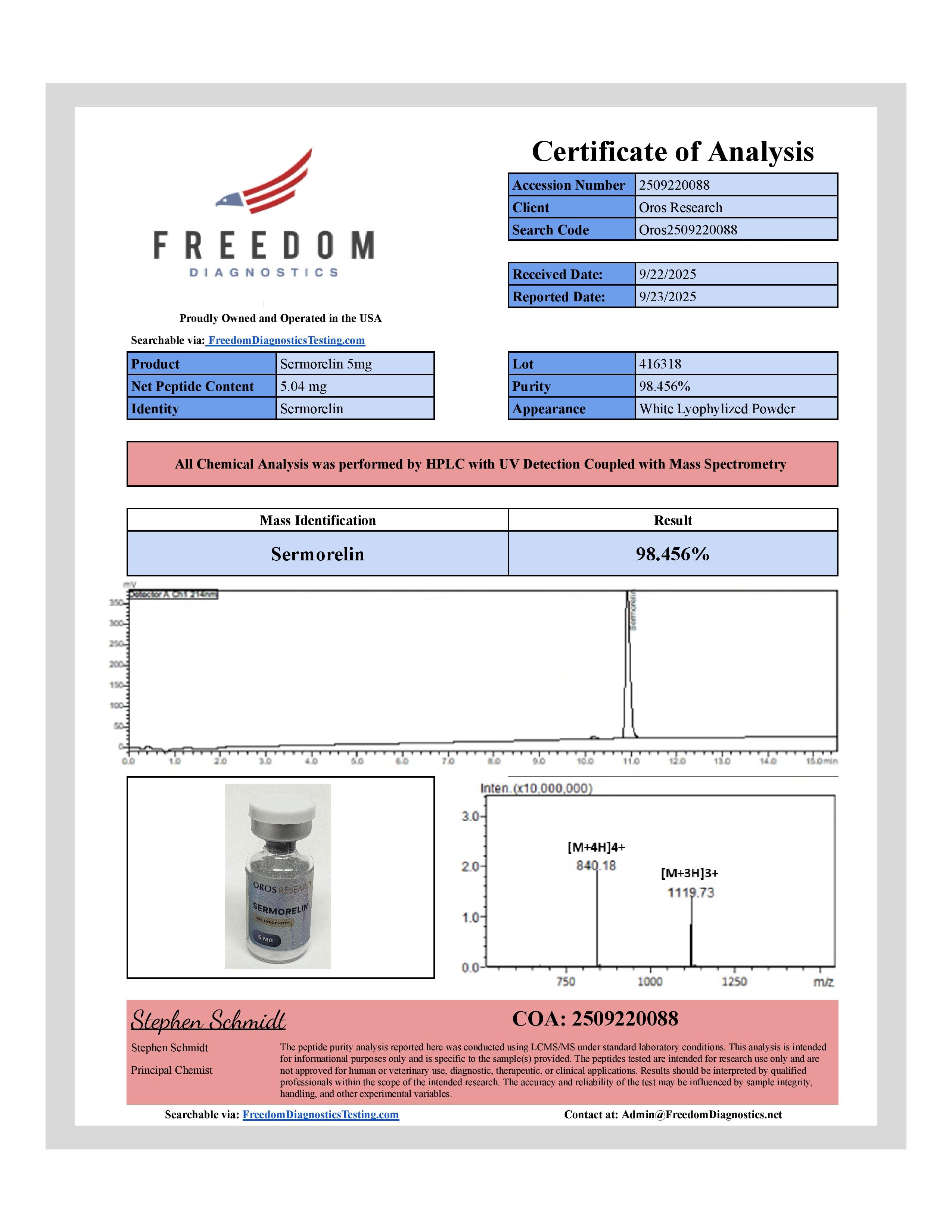Sermorelin 5mg - OROS Research