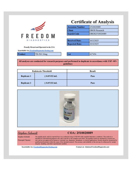 TB-500 (Thymosin Beta-4) 10mg - OROS Research