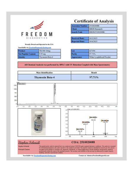 TB-500 (Thymosin Beta-4) 10mg - OROS Research