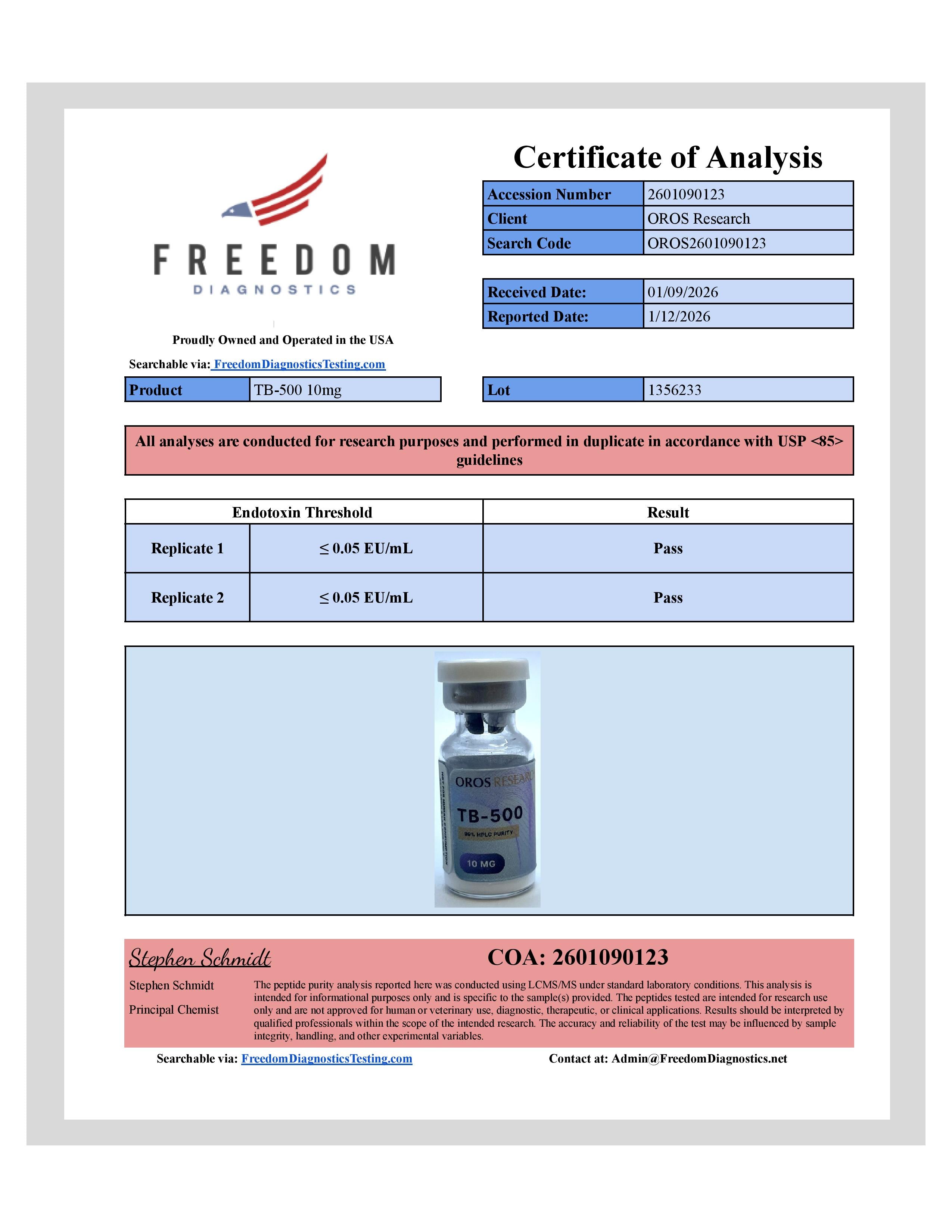 TB-500 (Thymosin Beta-4) 10mg - OROS Research