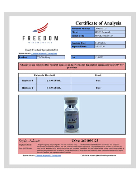 TB-500 (Thymosin Beta-4) 10mg - OROS Research