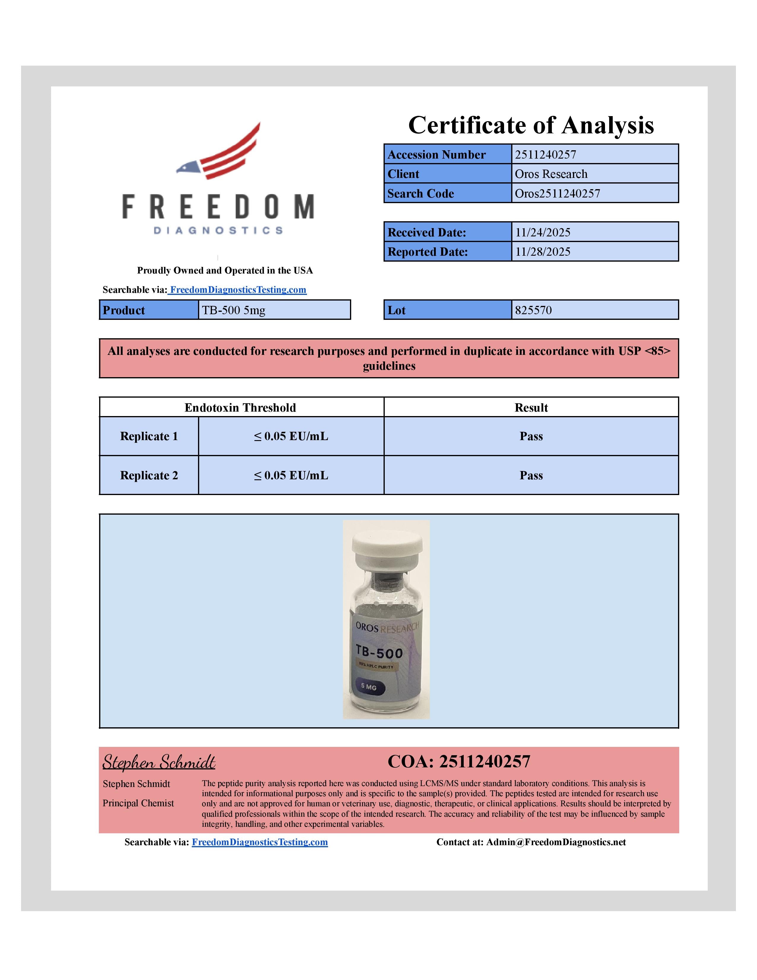 TB-500 (Thymosin Beta-4) 5mg - OROS Research
