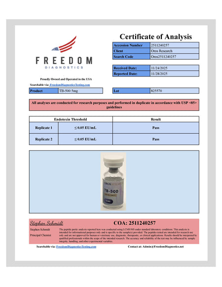 TB-500 (Thymosin Beta-4) 5mg - OROS Research