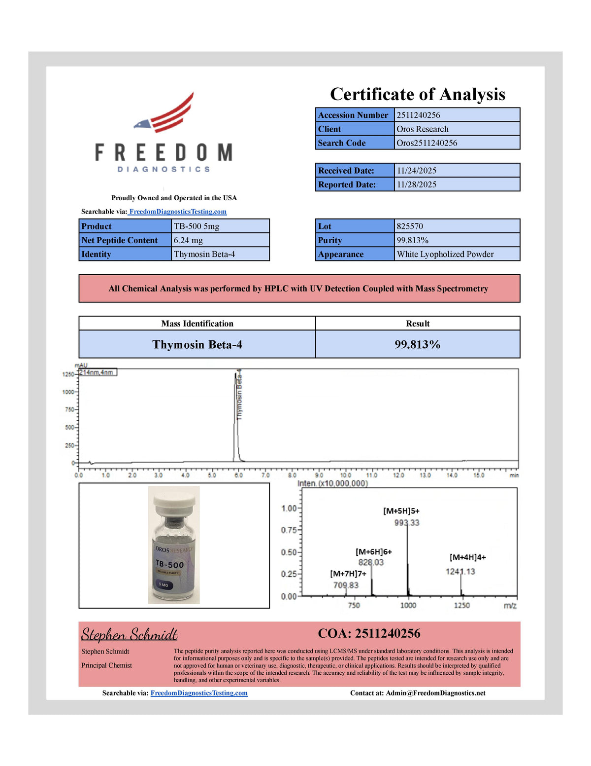 TB-500 (Thymosin Beta-4) 5mg - OROS Research