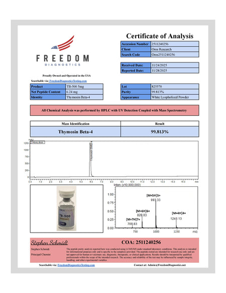 TB-500 (Thymosin Beta-4) 5mg - OROS Research
