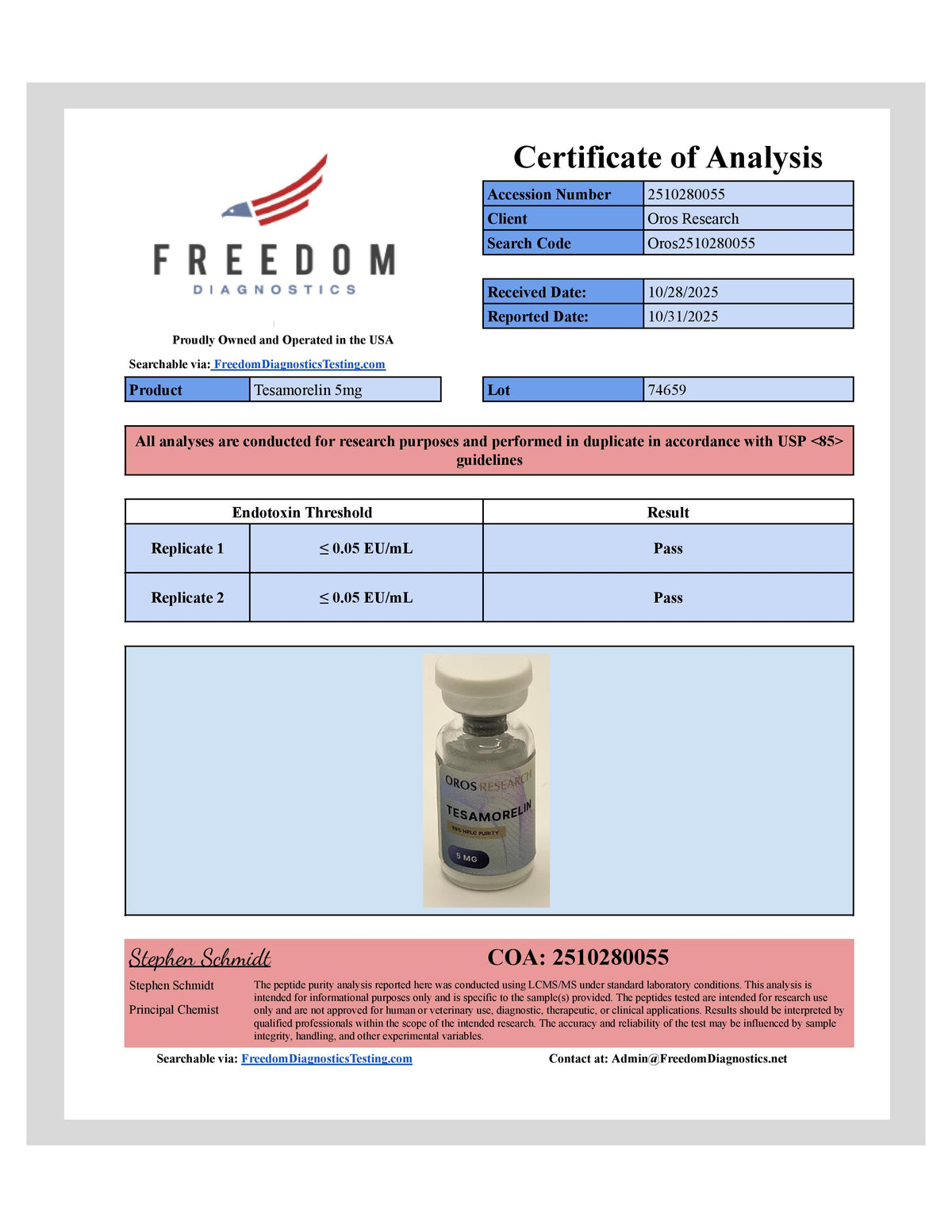 Tesamorelin 5mg - OROS Research
