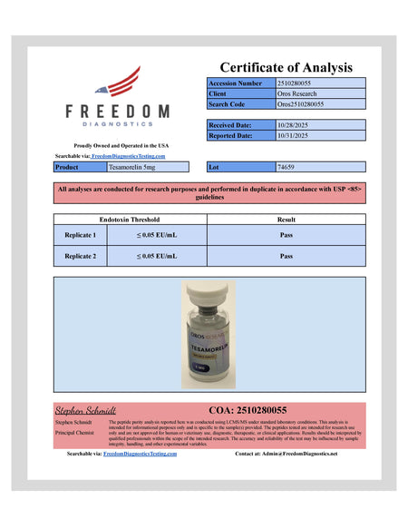 Tesamorelin 5mg - OROS Research