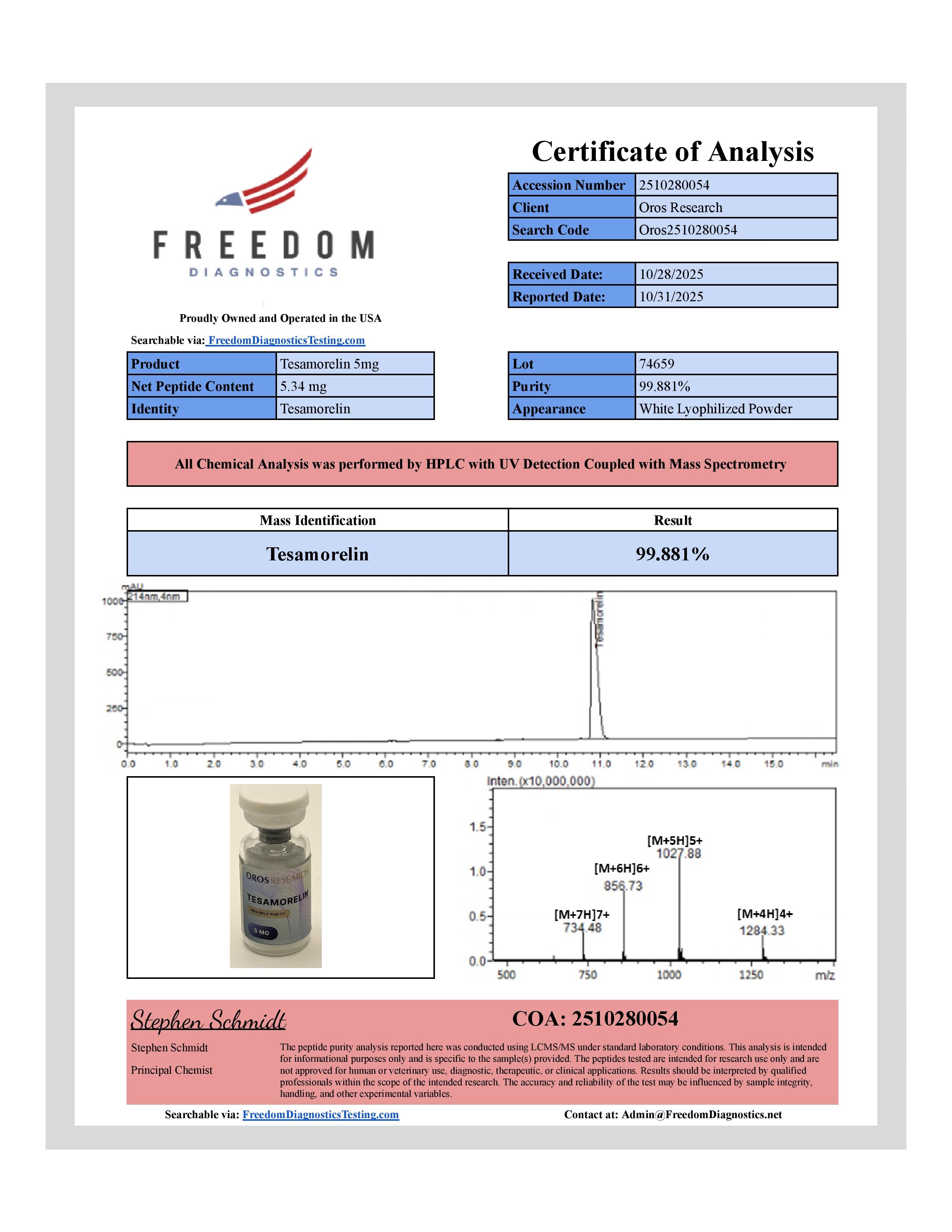 Tesamorelin 5mg - OROS Research