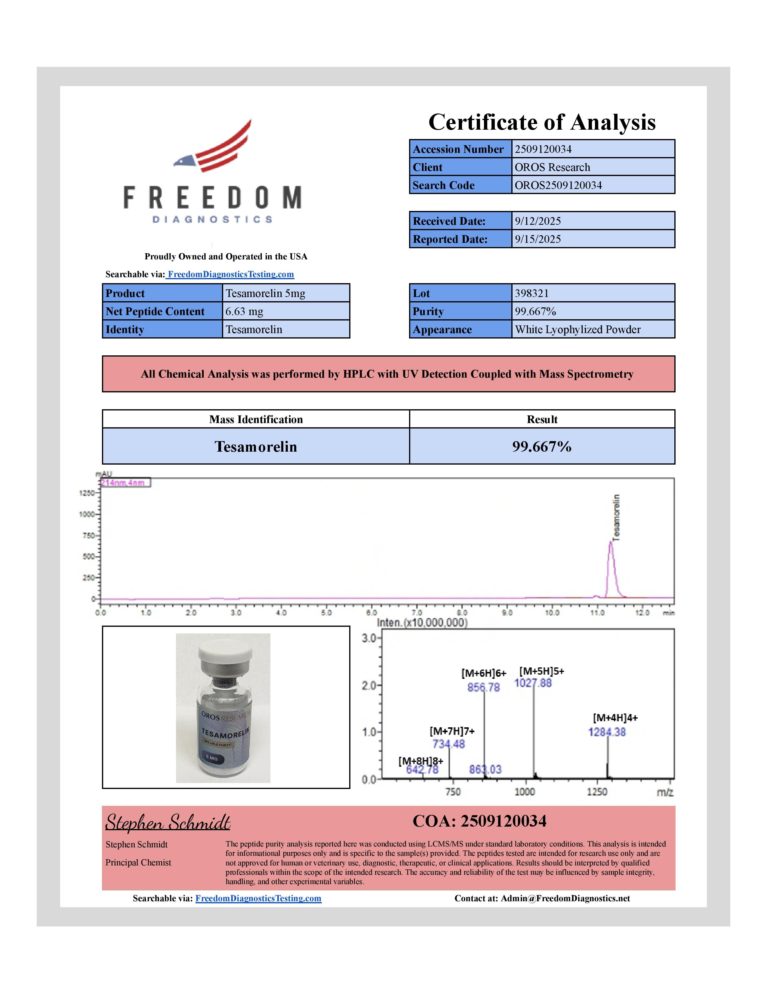 Tesamorelin 5mg - OROS Research